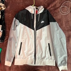 Black white and gray Nike windbreaker